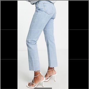 Topshop hourglass straight jean in bleach